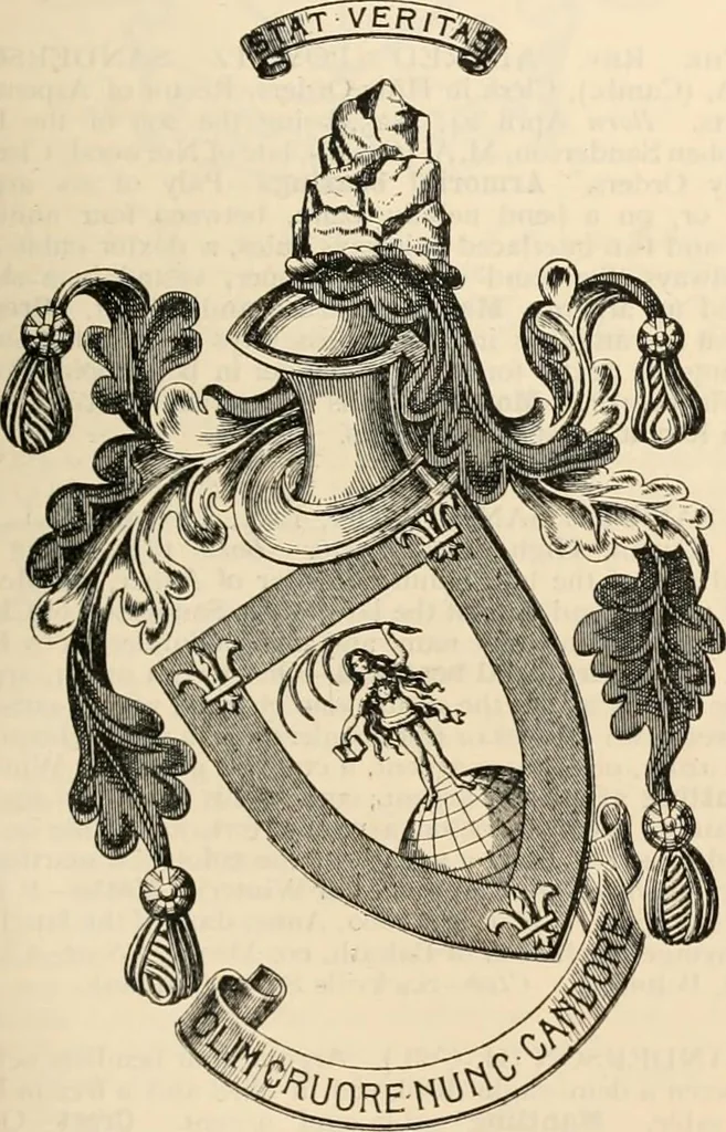 An illustration from Armorial families : a directory of gentlemen of coat-armour, 1905, leaf 1296