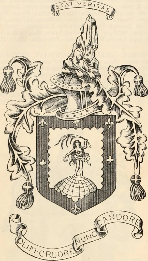 An illustration from Armorial families : a directory of gentlemen of coat-armour, 1905, leaf 1297