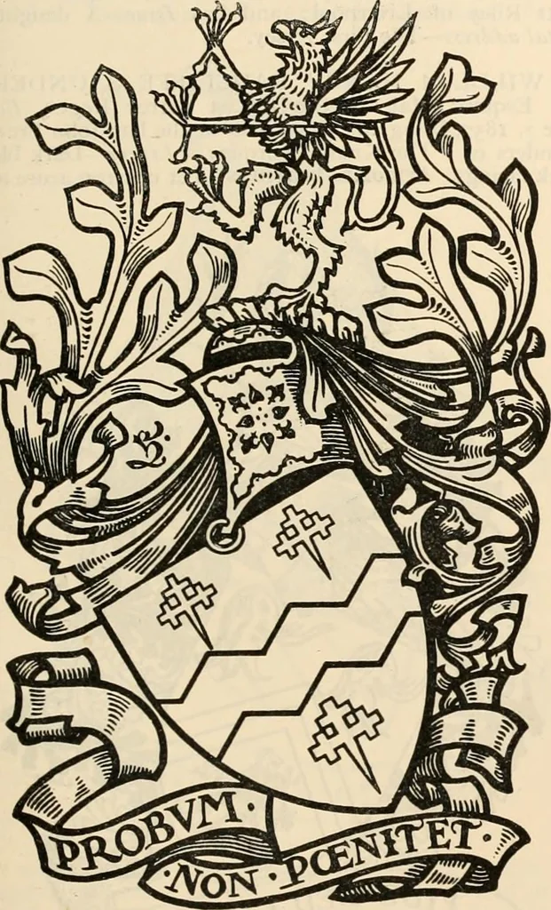 An illustration from Armorial families : a directory of gentlemen of coat-armour, 1905, leaf 1300
