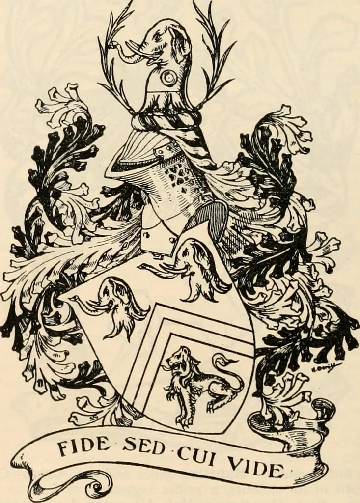 An illustration from Armorial families : a directory of gentlemen of coat-armour, 1905, leaf 1301