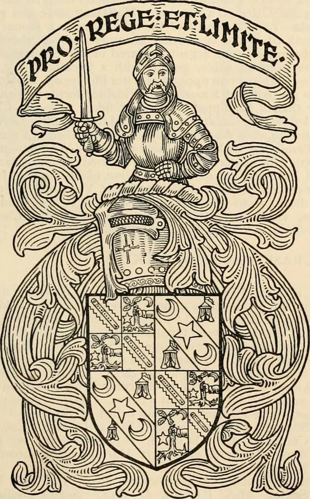 An illustration from Armorial families : a directory of gentlemen of coat-armour, 1905, leaf 1310