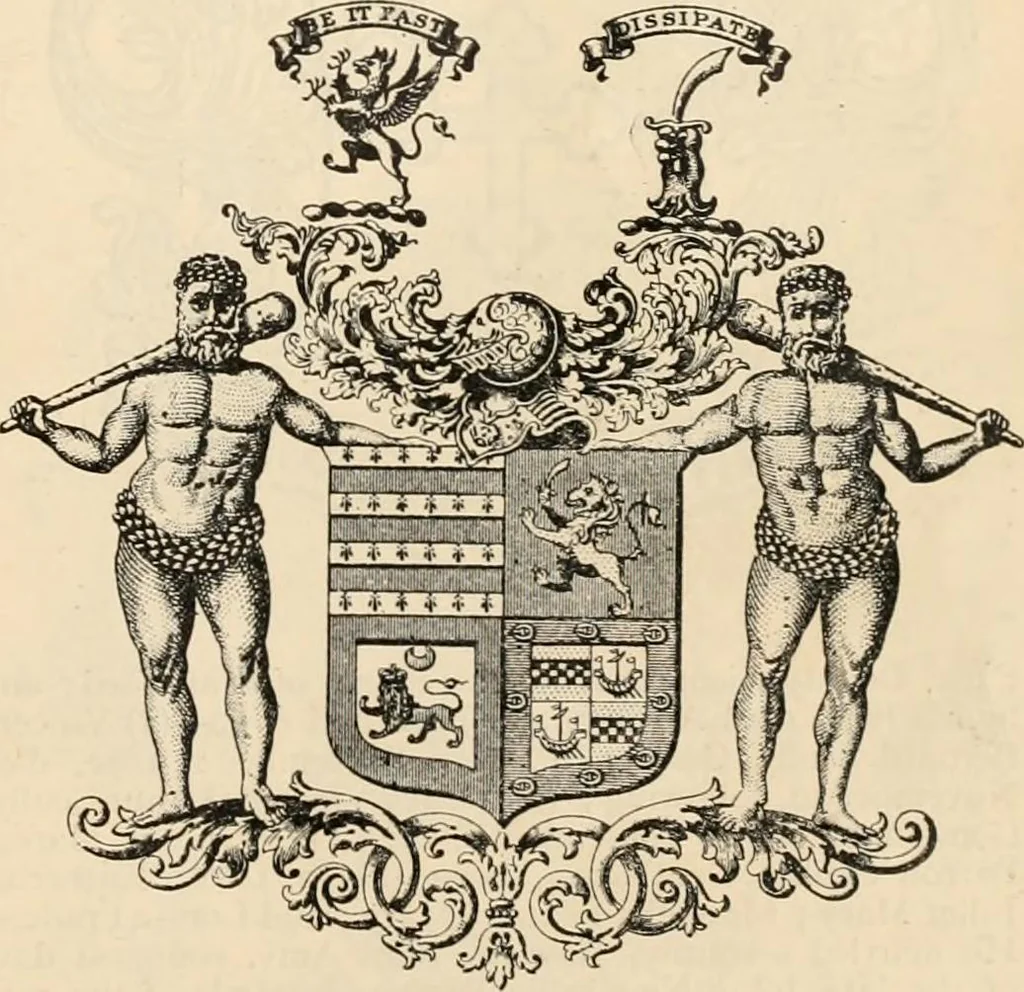 An illustration from Armorial families : a directory of gentlemen of coat-armour, 1905, leaf 1312