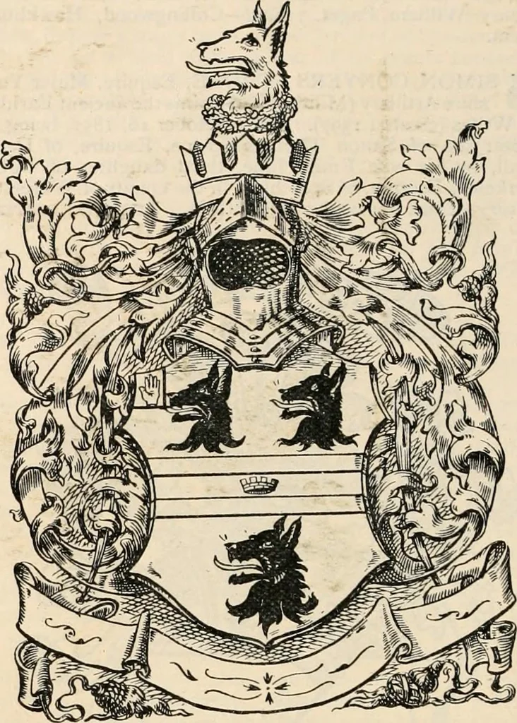 An illustration from Armorial families : a directory of gentlemen of coat-armour, 1905, leaf 1313