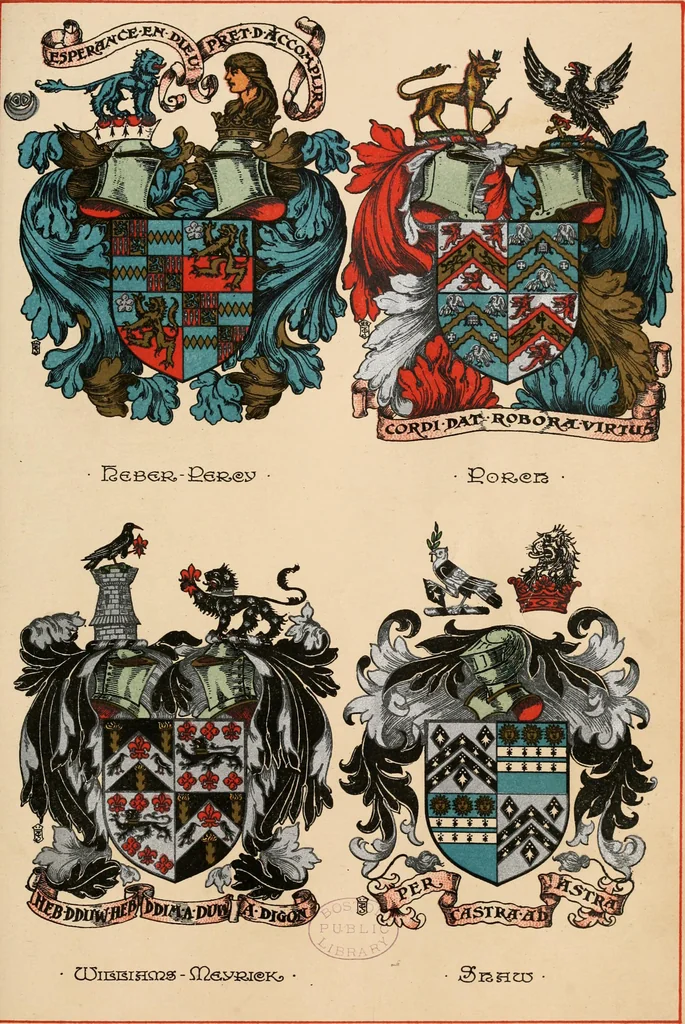 An illustration from Armorial families : a directory of gentlemen of coat-armour, 1905, leaf 1314