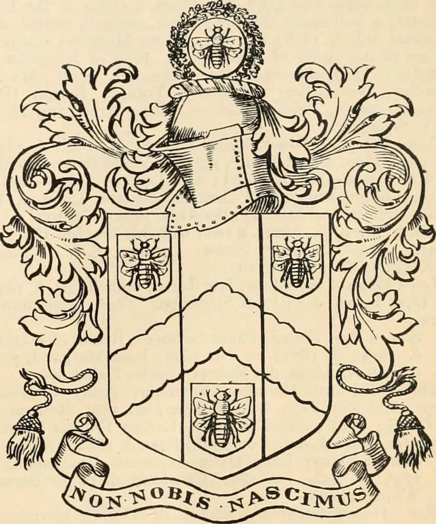 An illustration from Armorial families : a directory of gentlemen of coat-armour, 1905, leaf 1318
