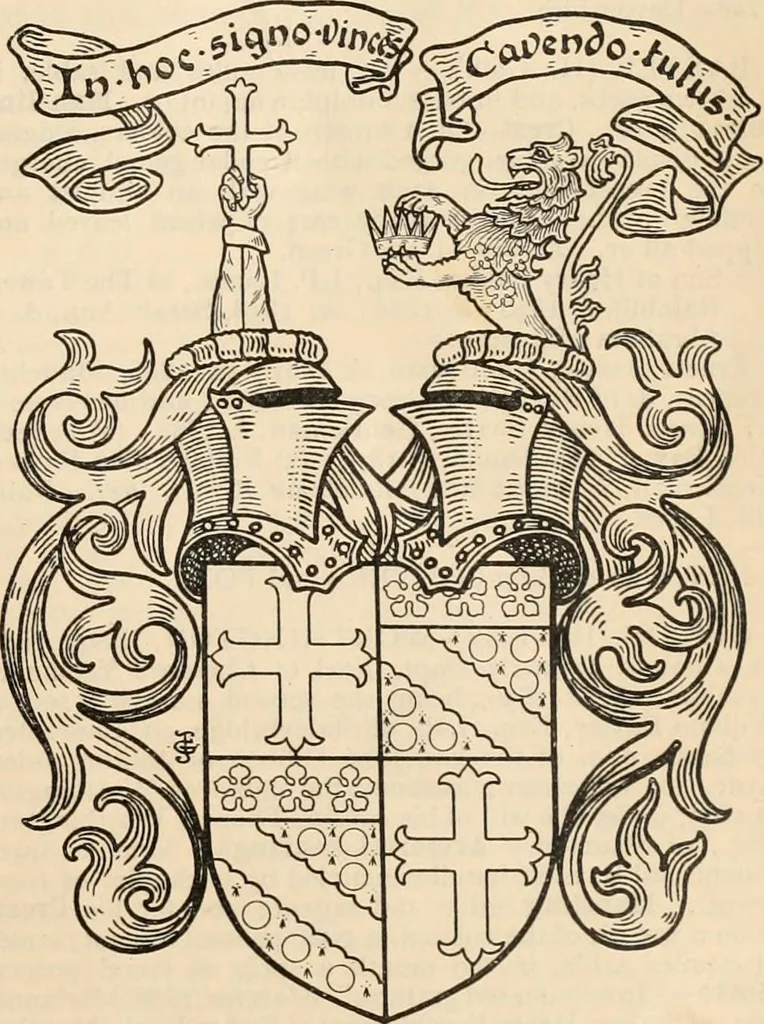 An illustration from Armorial families : a directory of gentlemen of coat-armour, 1905, leaf 132