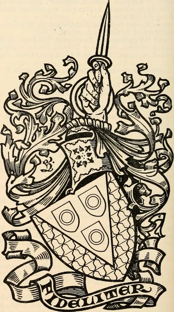 An illustration from Armorial families : a directory of gentlemen of coat-armour, 1905, leaf 1321