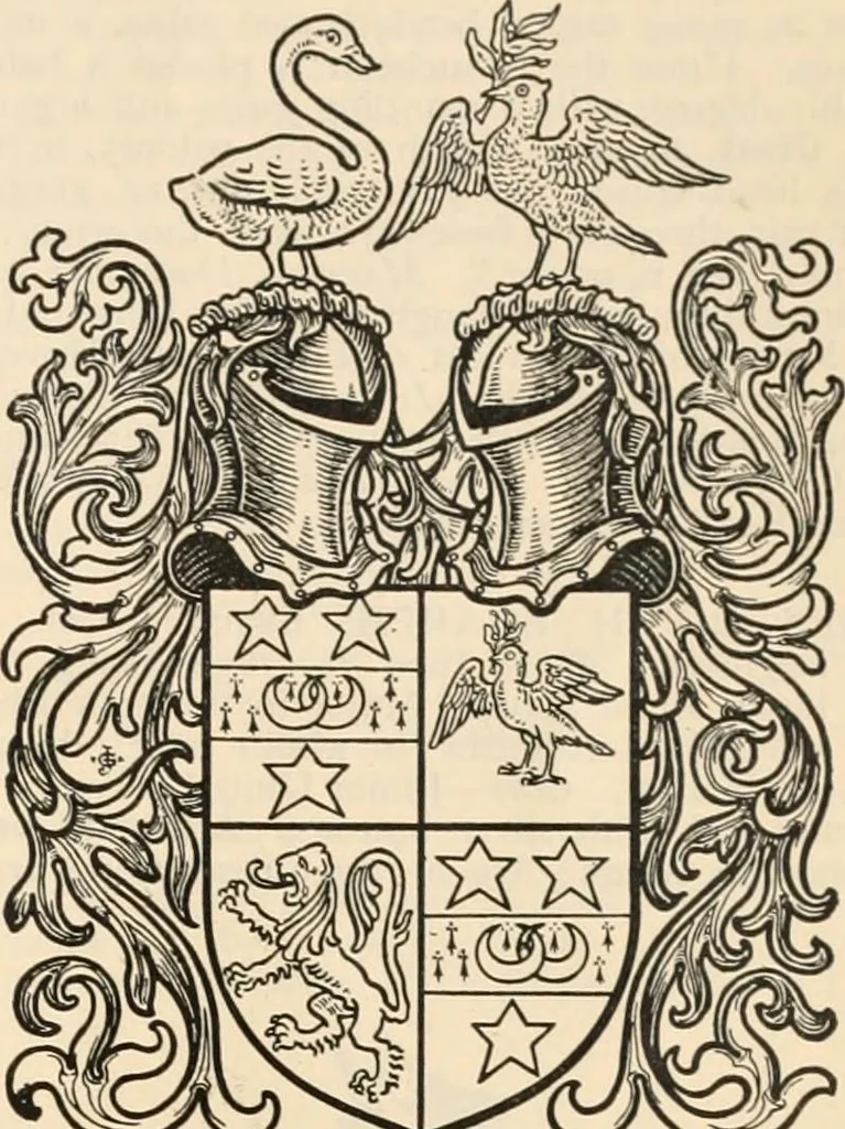 An illustration from Armorial families : a directory of gentlemen of coat-armour, 1905, leaf 1322