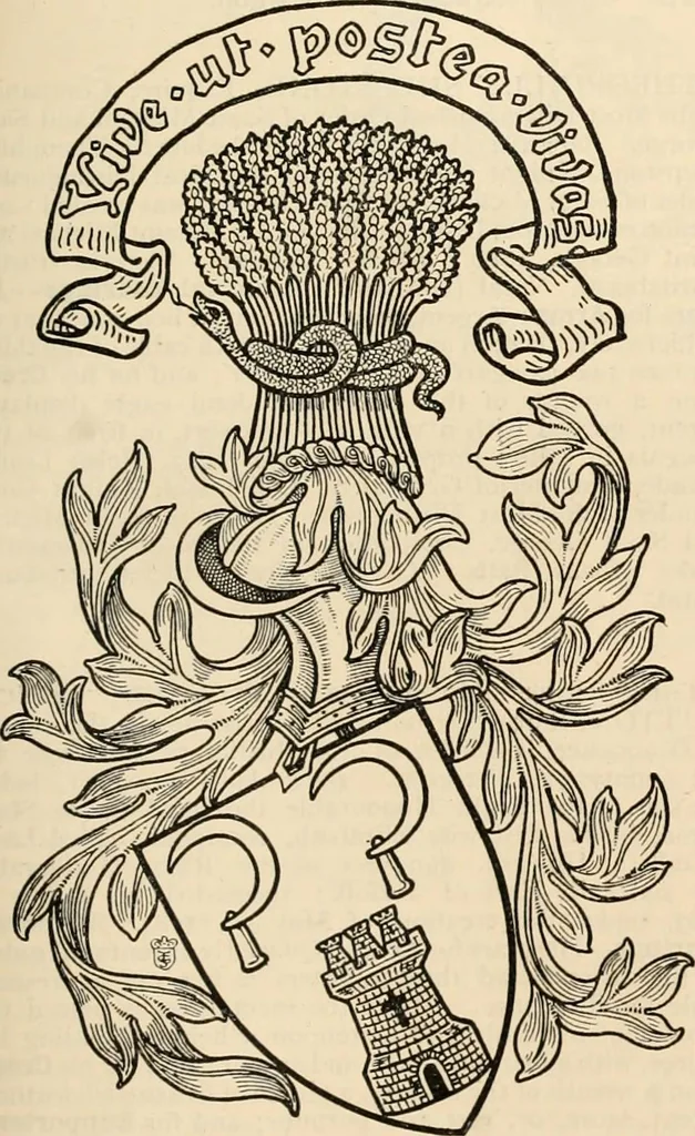 An illustration from Armorial families : a directory of gentlemen of coat-armour, 1905, leaf 1326