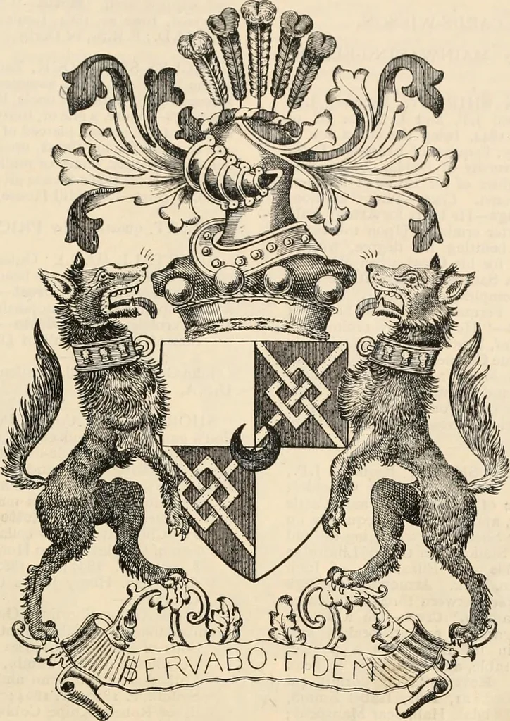 An illustration from Armorial families : a directory of gentlemen of coat-armour, 1905, leaf 1328