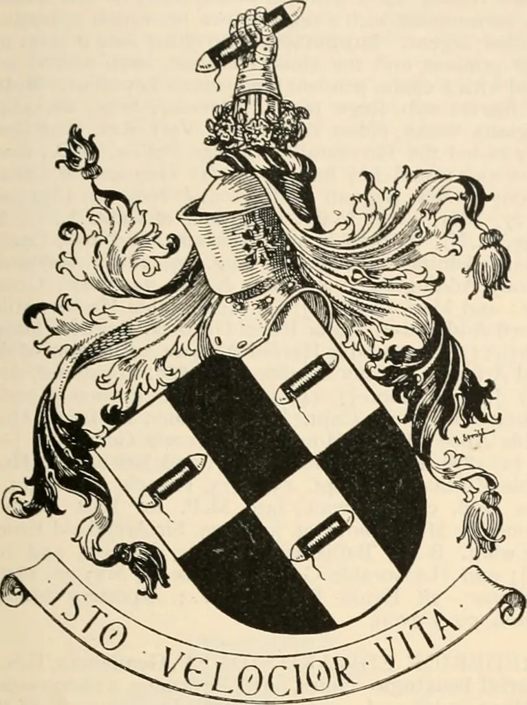 An illustration from Armorial families : a directory of gentlemen of coat-armour, 1905, leaf 1332