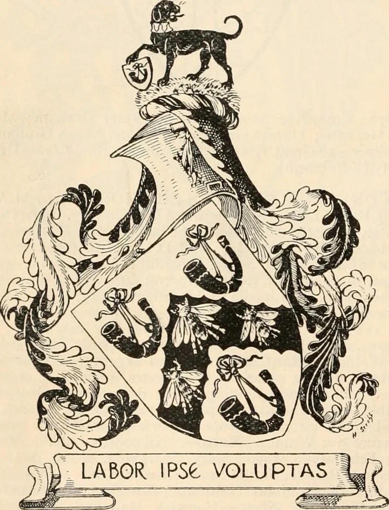 An illustration from Armorial families : a directory of gentlemen of coat-armour, 1905, leaf 1333