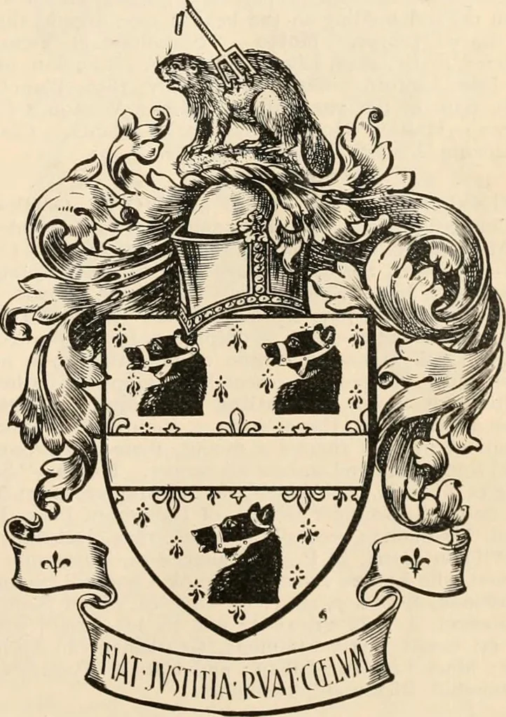 An illustration from Armorial families : a directory of gentlemen of coat-armour, 1905, leaf 1334