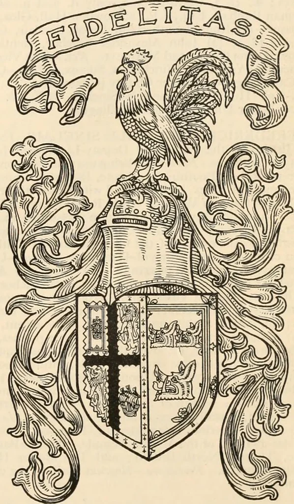 An illustration from Armorial families : a directory of gentlemen of coat-armour, 1905, leaf 1336