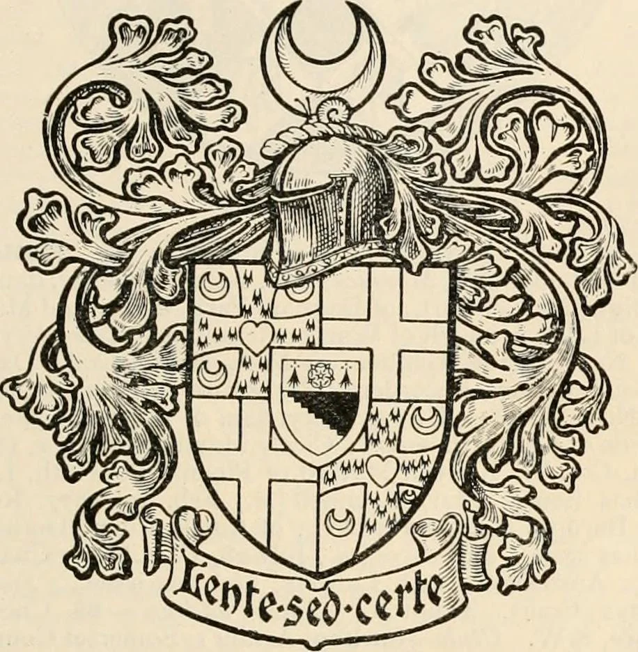 An illustration from Armorial families : a directory of gentlemen of coat-armour, 1905, leaf 1342