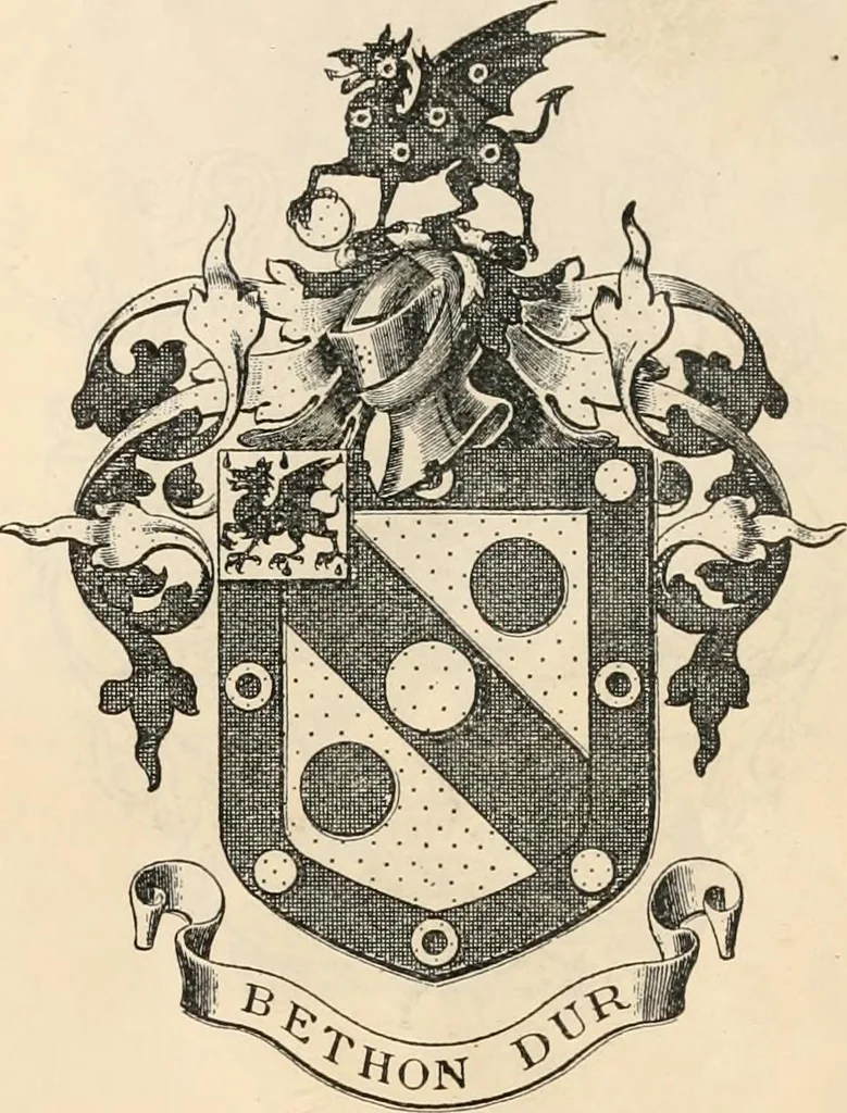 An illustration from Armorial families : a directory of gentlemen of coat-armour, 1905, leaf 1344