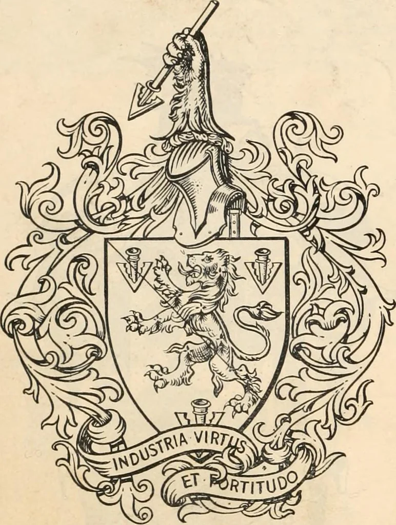 An illustration from Armorial families : a directory of gentlemen of coat-armour, 1905, leaf 1345