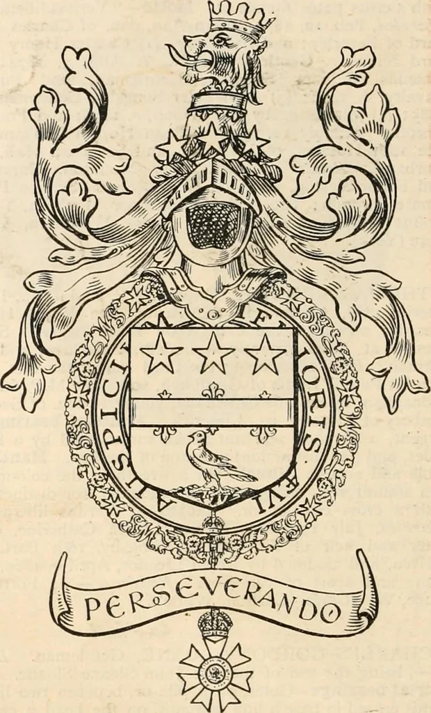 An illustration from Armorial families : a directory of gentlemen of coat-armour, 1905, leaf 1345