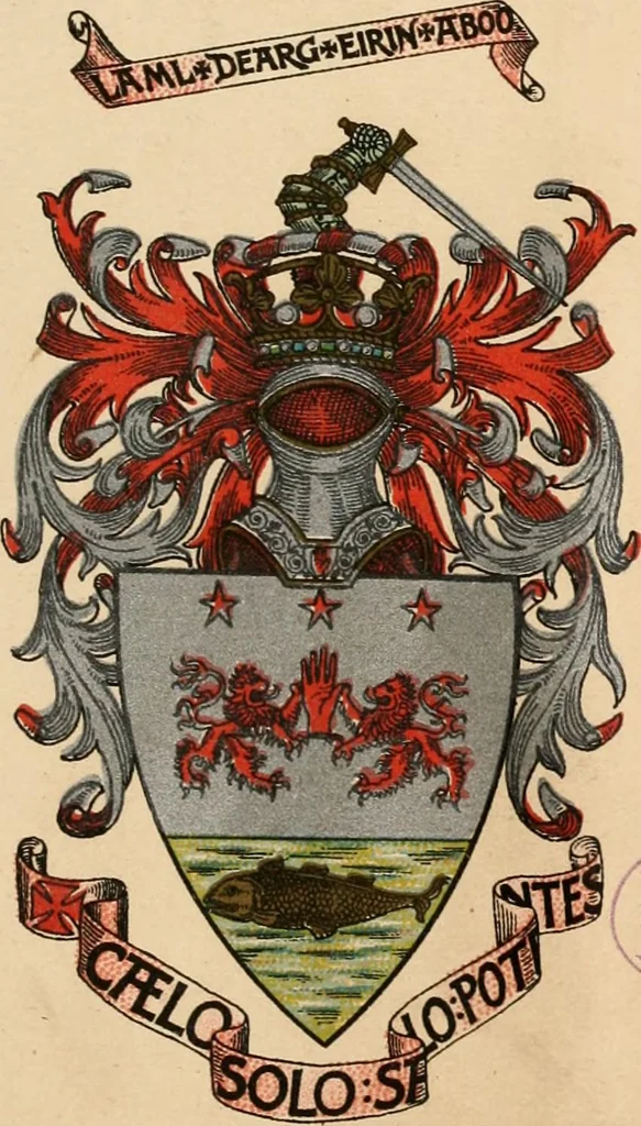 An illustration from Armorial families : a directory of gentlemen of coat-armour, 1905, leaf 1346