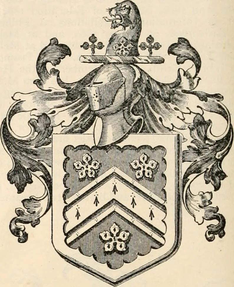 An illustration from Armorial families : a directory of gentlemen of coat-armour, 1905, leaf 1349