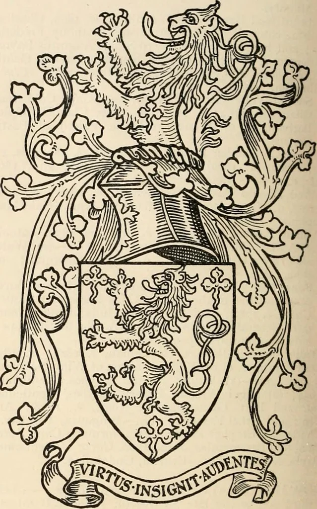 An illustration from Armorial families : a directory of gentlemen of coat-armour, 1905, leaf 135