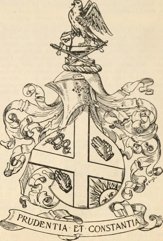 An illustration from Armorial families : a directory of gentlemen of coat-armour, 1905, leaf 1350