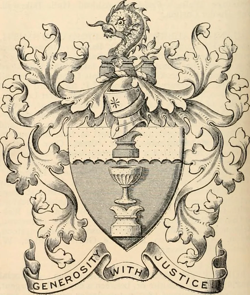 An illustration from Armorial families : a directory of gentlemen of coat-armour, 1905, leaf 1351