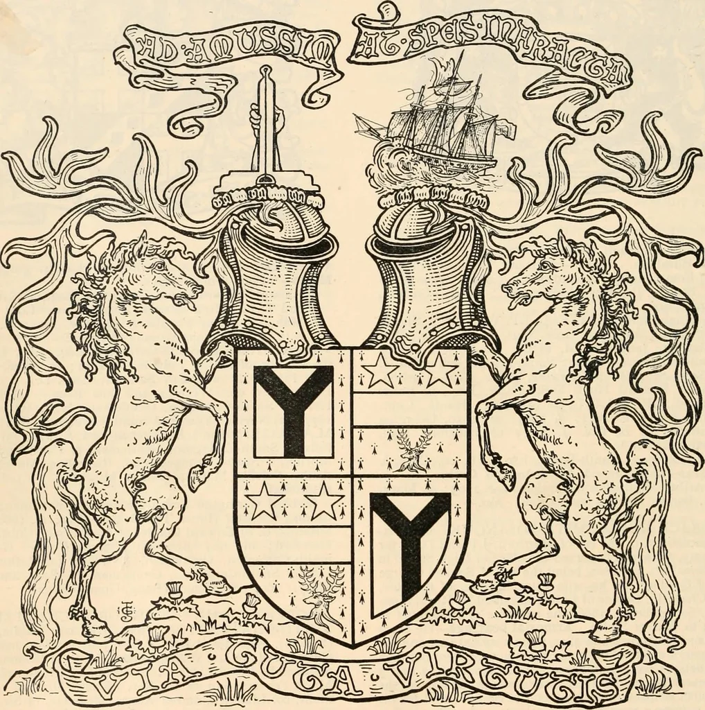 An illustration from Armorial families : a directory of gentlemen of coat-armour, 1905, leaf 1355