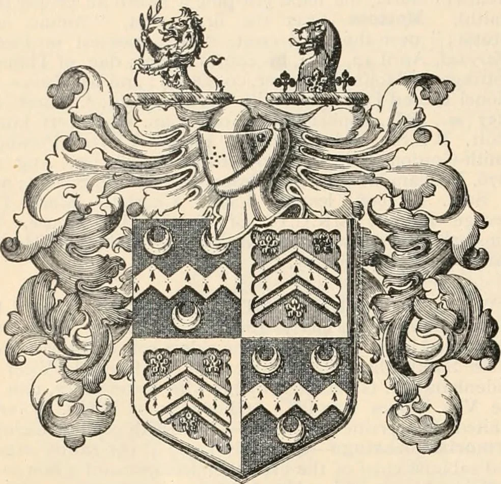 An illustration from Armorial families : a directory of gentlemen of coat-armour, 1905, leaf 1357