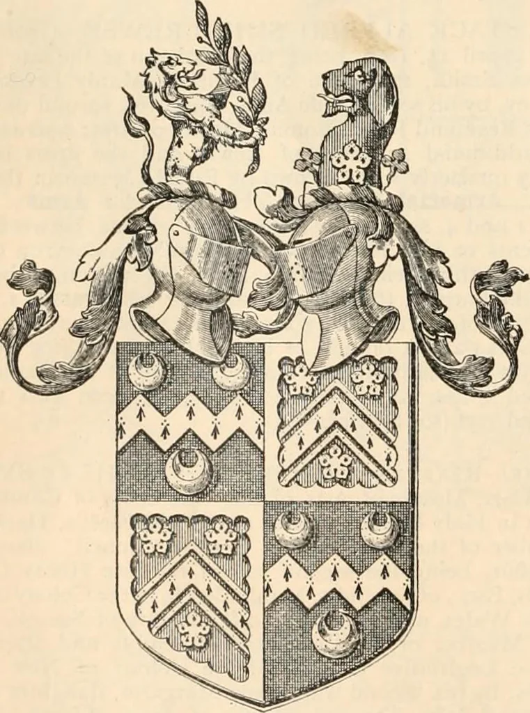 An illustration from Armorial families : a directory of gentlemen of coat-armour, 1905, leaf 1357