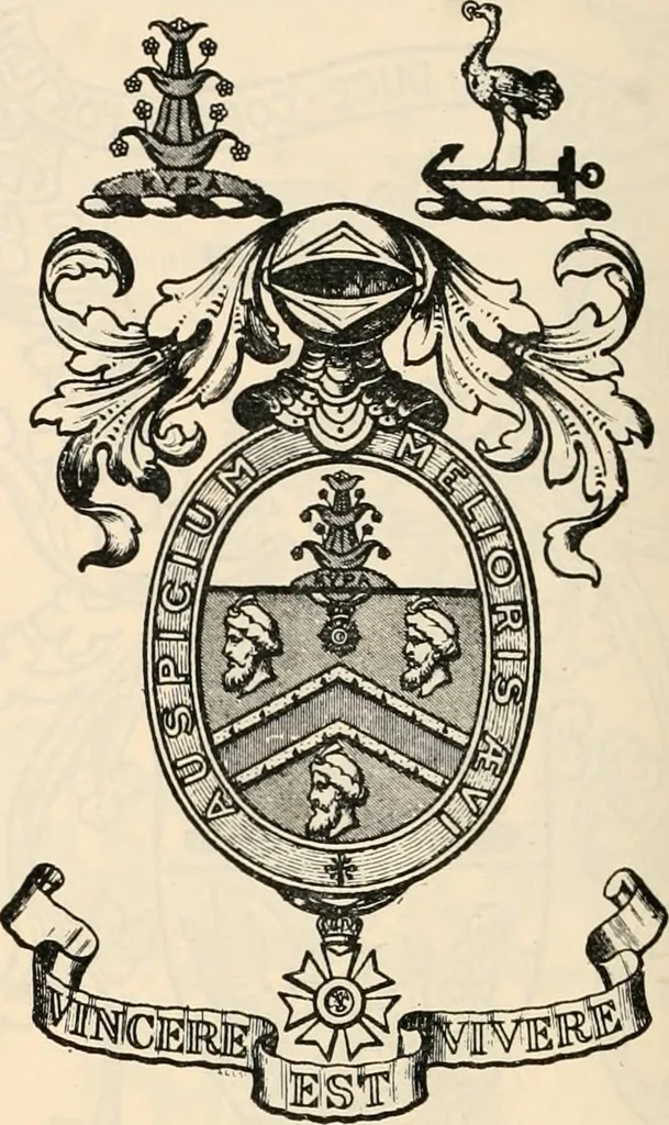 An illustration from Armorial families : a directory of gentlemen of coat-armour, 1905, leaf 1359
