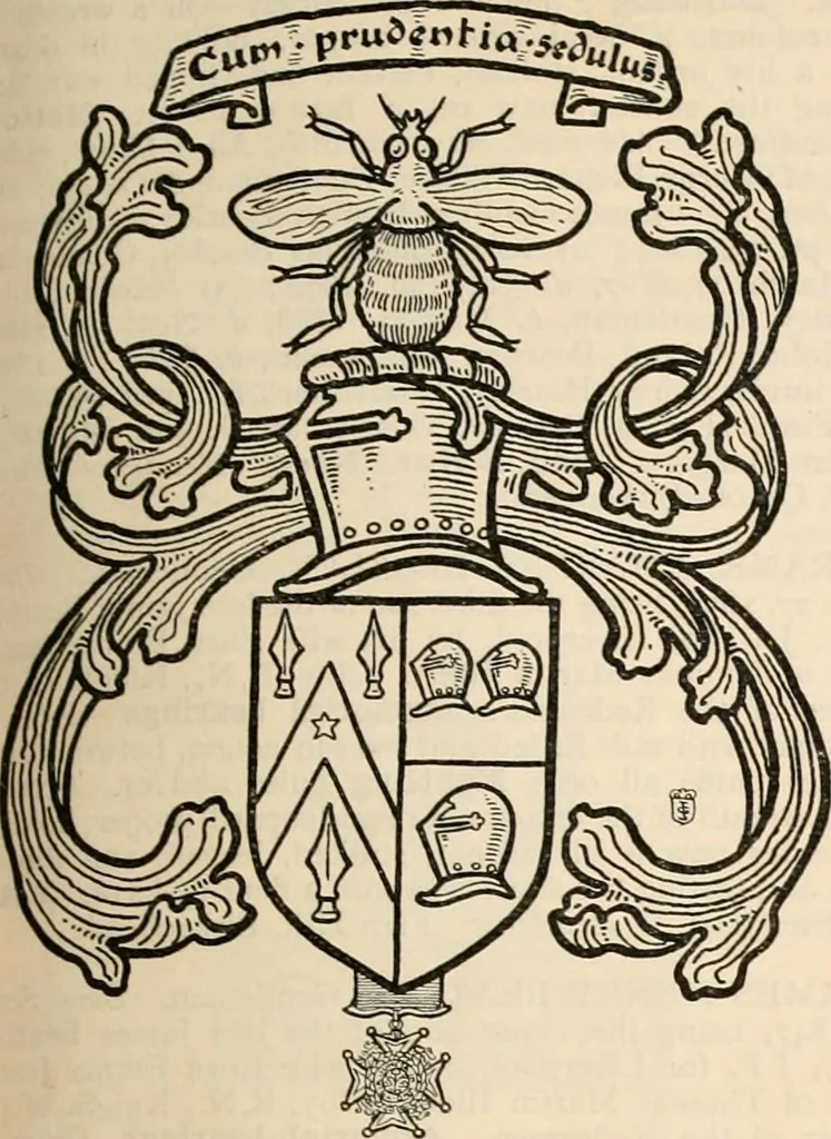 An illustration from Armorial families : a directory of gentlemen of coat-armour, 1905, leaf 136