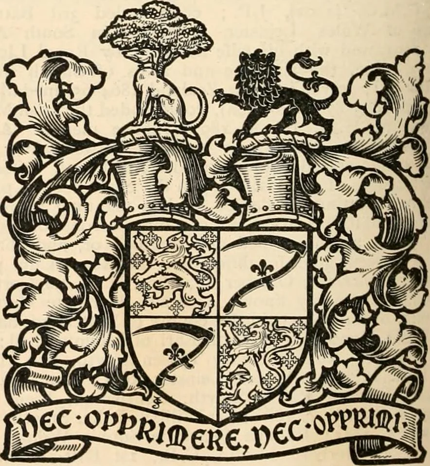 An illustration from Armorial families : a directory of gentlemen of coat-armour, 1905, leaf 1361