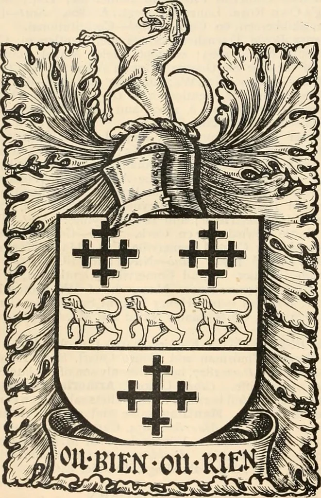 An illustration from Armorial families : a directory of gentlemen of coat-armour, 1905, leaf 1363