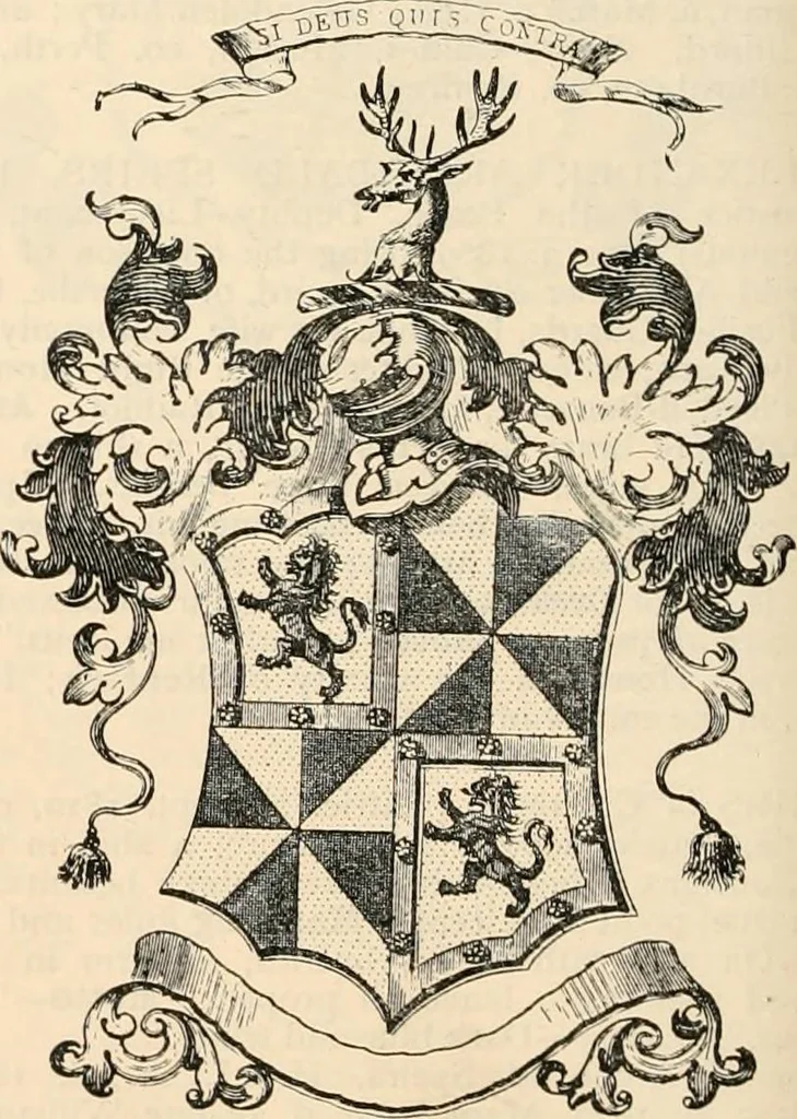 An illustration from Armorial families : a directory of gentlemen of coat-armour, 1905, leaf 1367