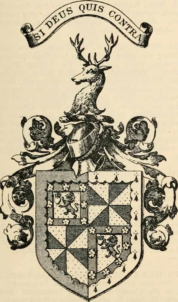 An illustration from Armorial families : a directory of gentlemen of coat-armour, 1905, leaf 1368