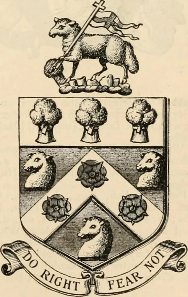 An illustration from Armorial families : a directory of gentlemen of coat-armour, 1905, leaf 1372