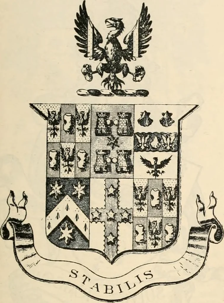 An illustration from Armorial families : a directory of gentlemen of coat-armour, 1905, leaf 1374