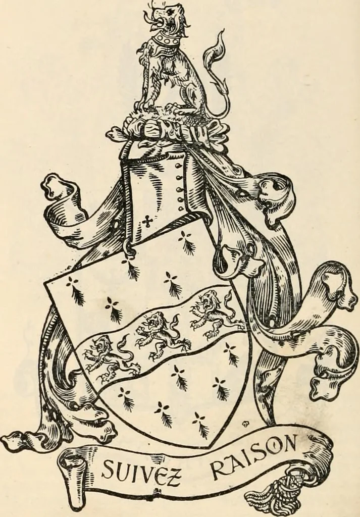 An illustration from Armorial families : a directory of gentlemen of coat-armour, 1905, leaf 1375