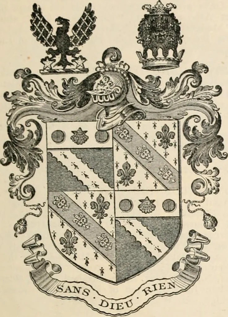An illustration from Armorial families : a directory of gentlemen of coat-armour, 1905, leaf 1376
