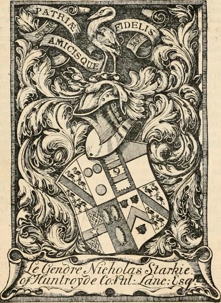 An illustration from Armorial families : a directory of gentlemen of coat-armour, 1905, leaf 1377