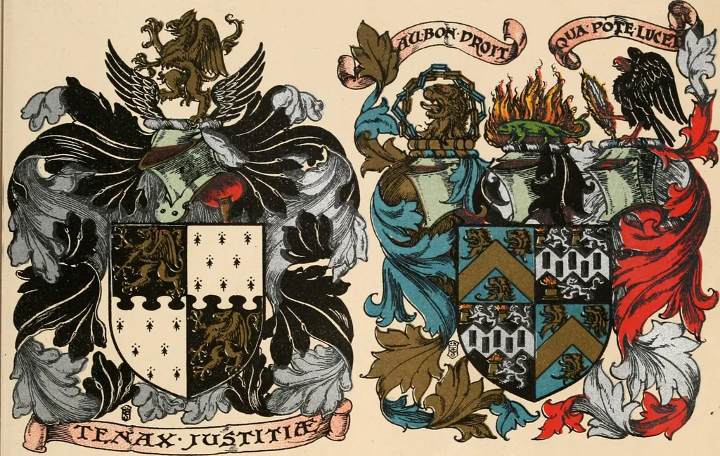 An illustration from Armorial families : a directory of gentlemen of coat-armour, 1905, leaf 1378
