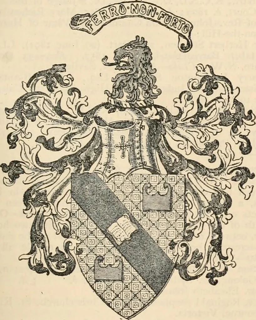 An illustration from Armorial families : a directory of gentlemen of coat-armour, 1905, leaf 1380