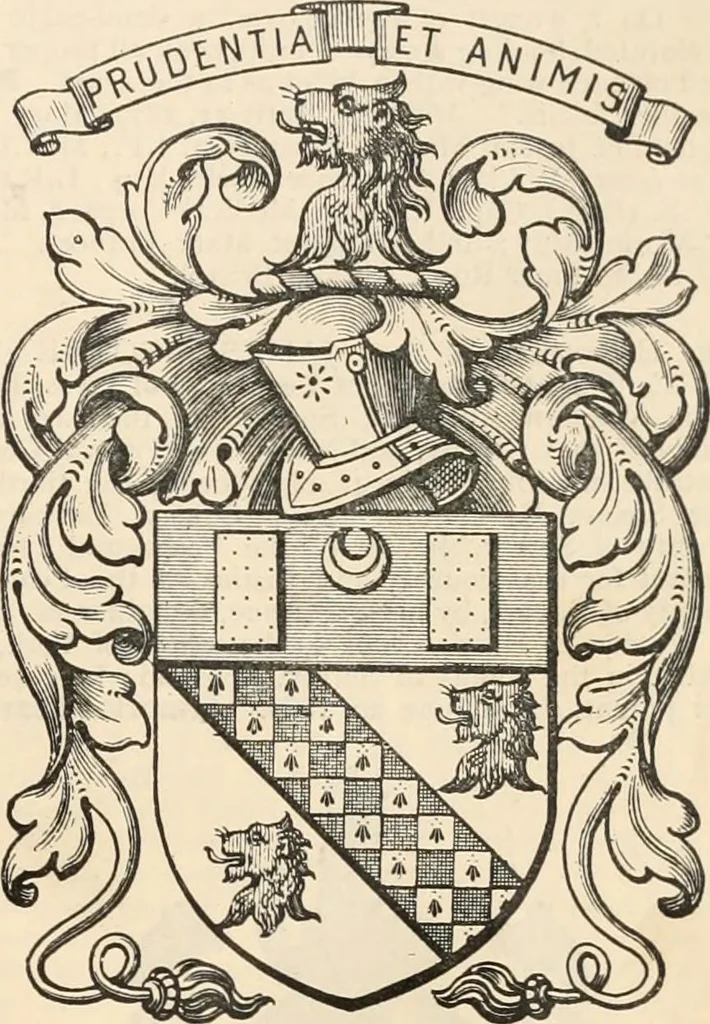 An illustration from Armorial families : a directory of gentlemen of coat-armour, 1905, leaf 1380