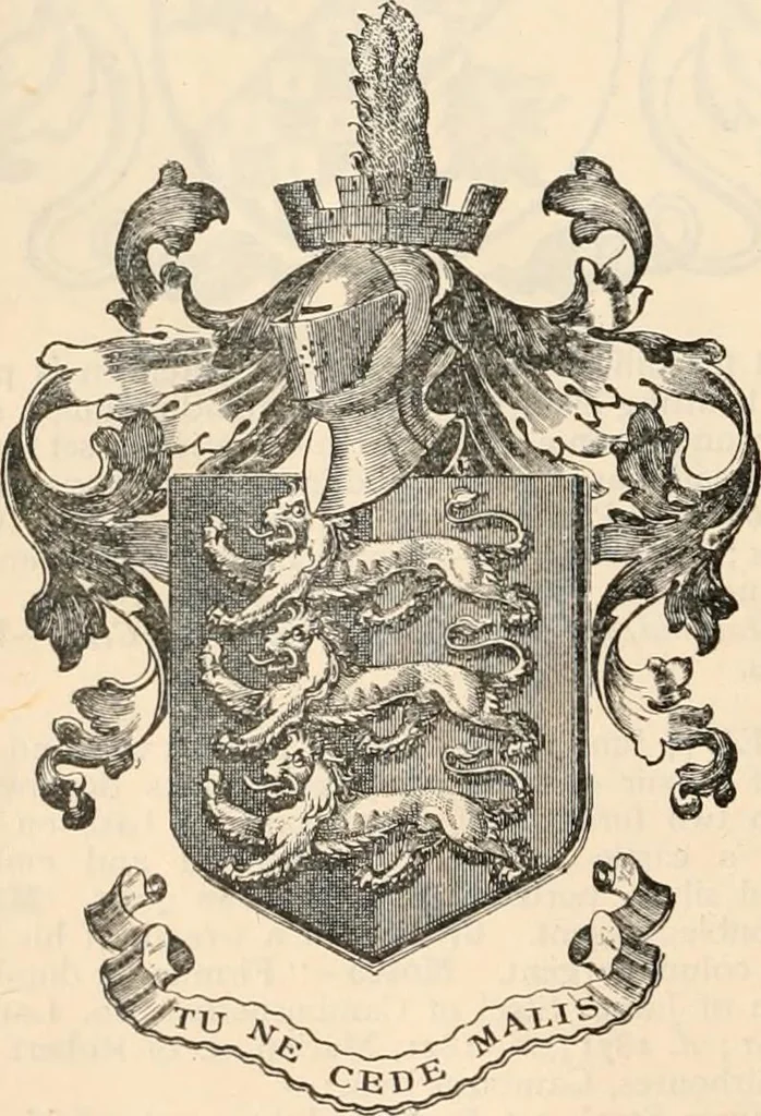 An illustration from Armorial families : a directory of gentlemen of coat-armour, 1905, leaf 1381