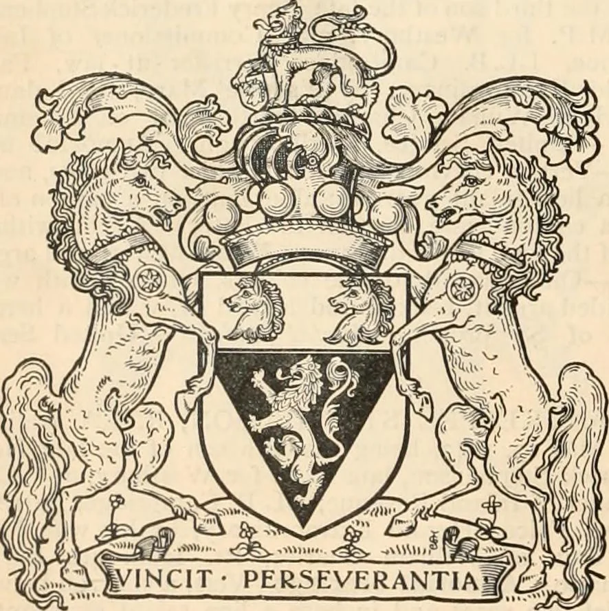 An illustration from Armorial families : a directory of gentlemen of coat-armour, 1905, leaf 1383