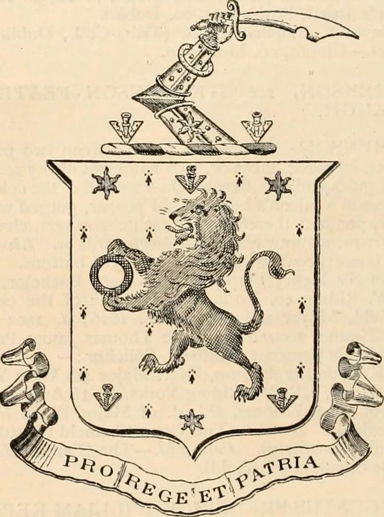 An illustration from Armorial families : a directory of gentlemen of coat-armour, 1905, leaf 1383