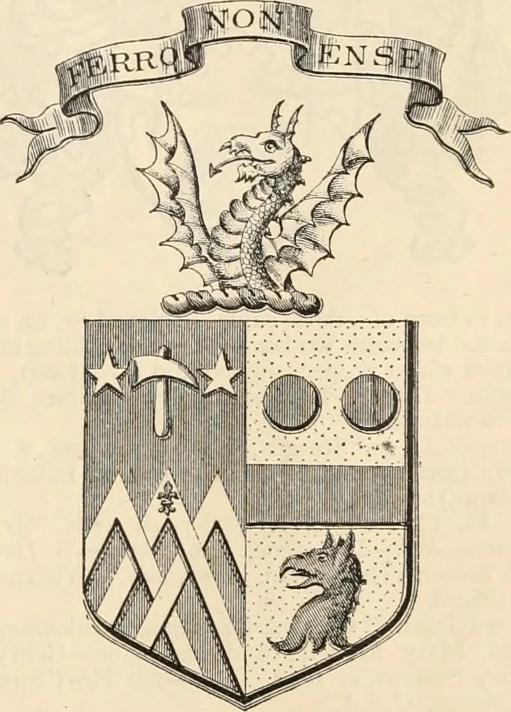 An illustration from Armorial families : a directory of gentlemen of coat-armour, 1905, leaf 1384