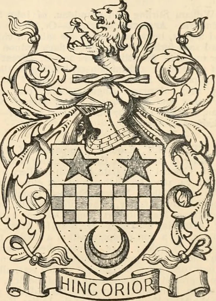 An illustration from Armorial families : a directory of gentlemen of coat-armour, 1905, leaf 1388
