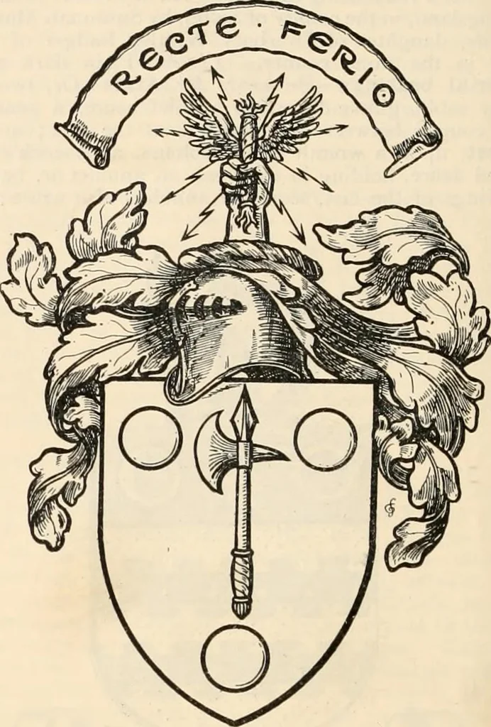 An illustration from Armorial families : a directory of gentlemen of coat-armour, 1905, leaf 139